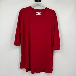 Athleta Red Tranquility Top Active wear woman's size Medium Modal